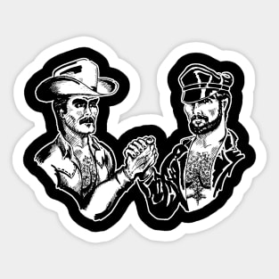 Partners Vintage Leather Gay Western LGBT NOLA Sticker